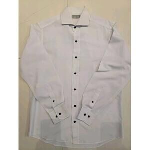 CHRISTIAN DIOR Vintage Mens button up Shirt White Long Sleeve Size 39
